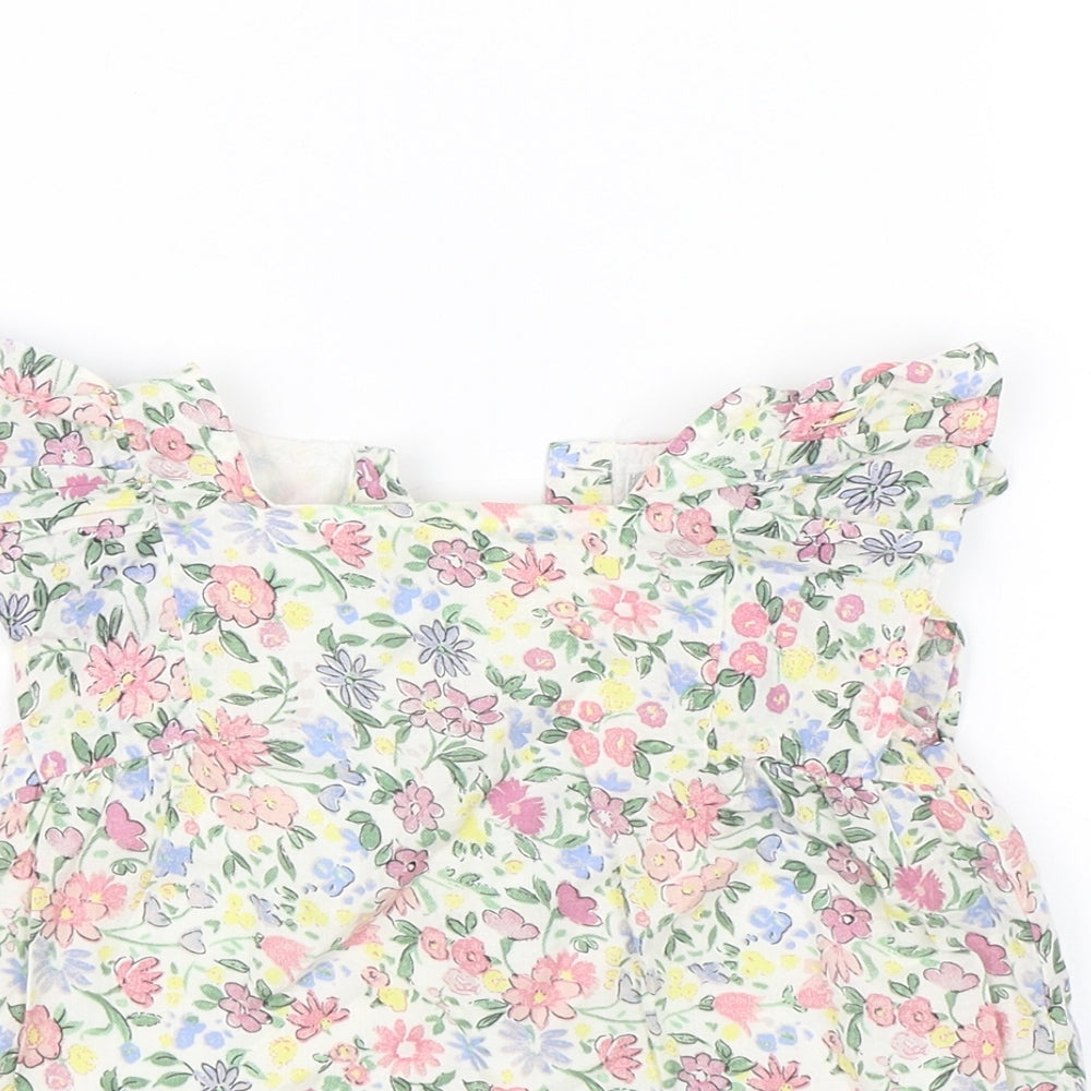 Primark Baby White Floral  Shift  Size 12-18 Months