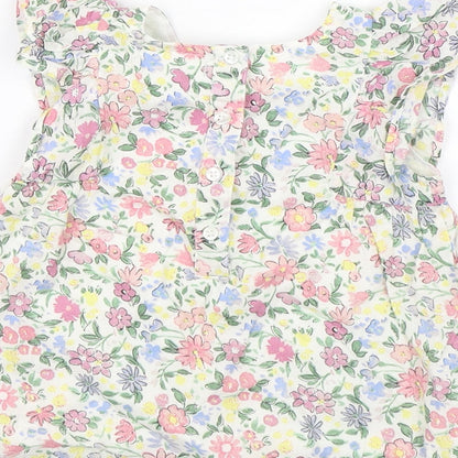 Primark Baby White Floral  Shift  Size 12-18 Months