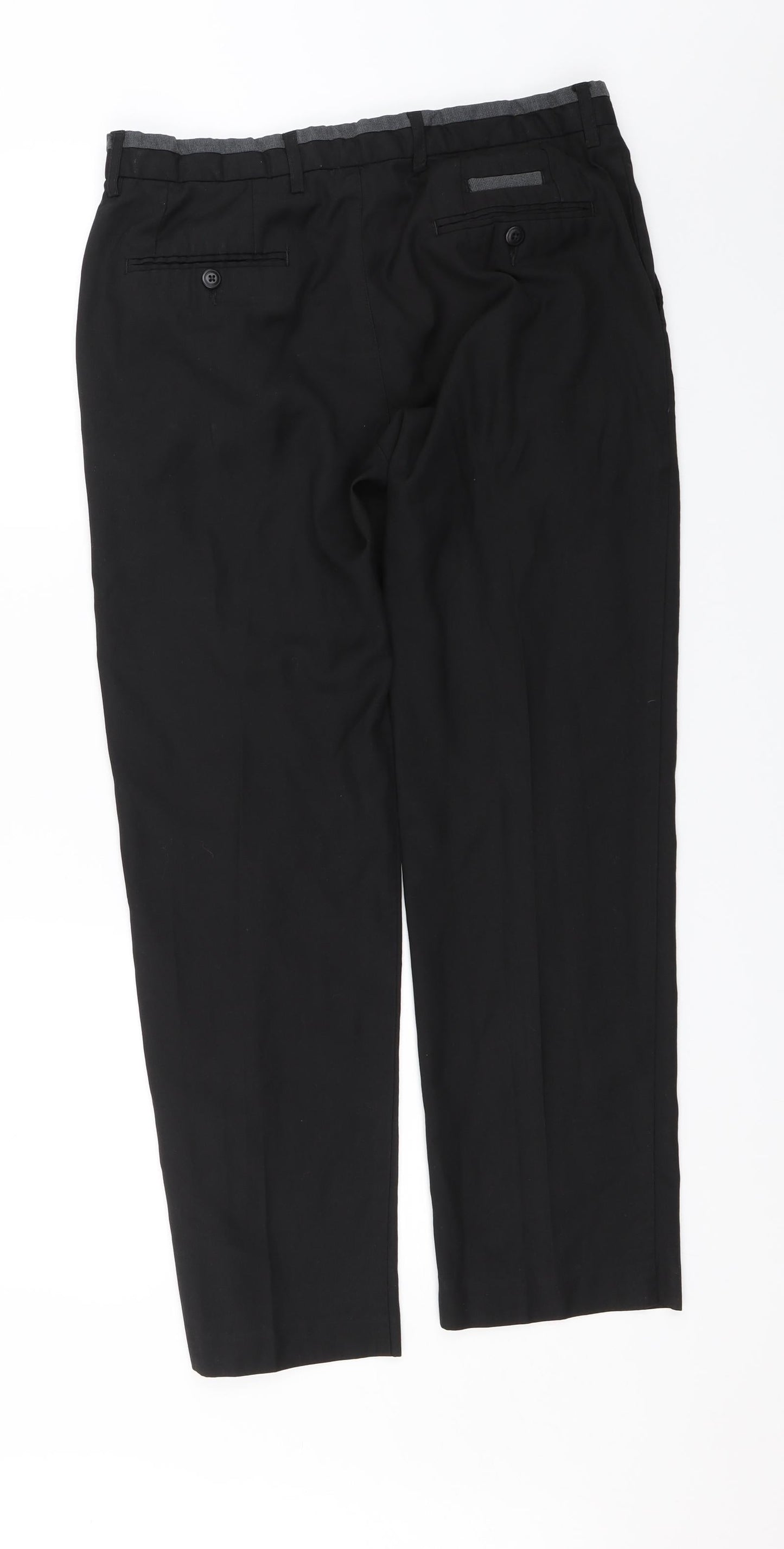 Taylor & Wright Mens Black   Dress Pants Trousers Size 34 in L27 in