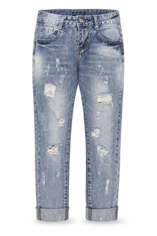 Hong Jin Chun Womens Blue  Denim Cropped Jeans Size 27 in L22 in