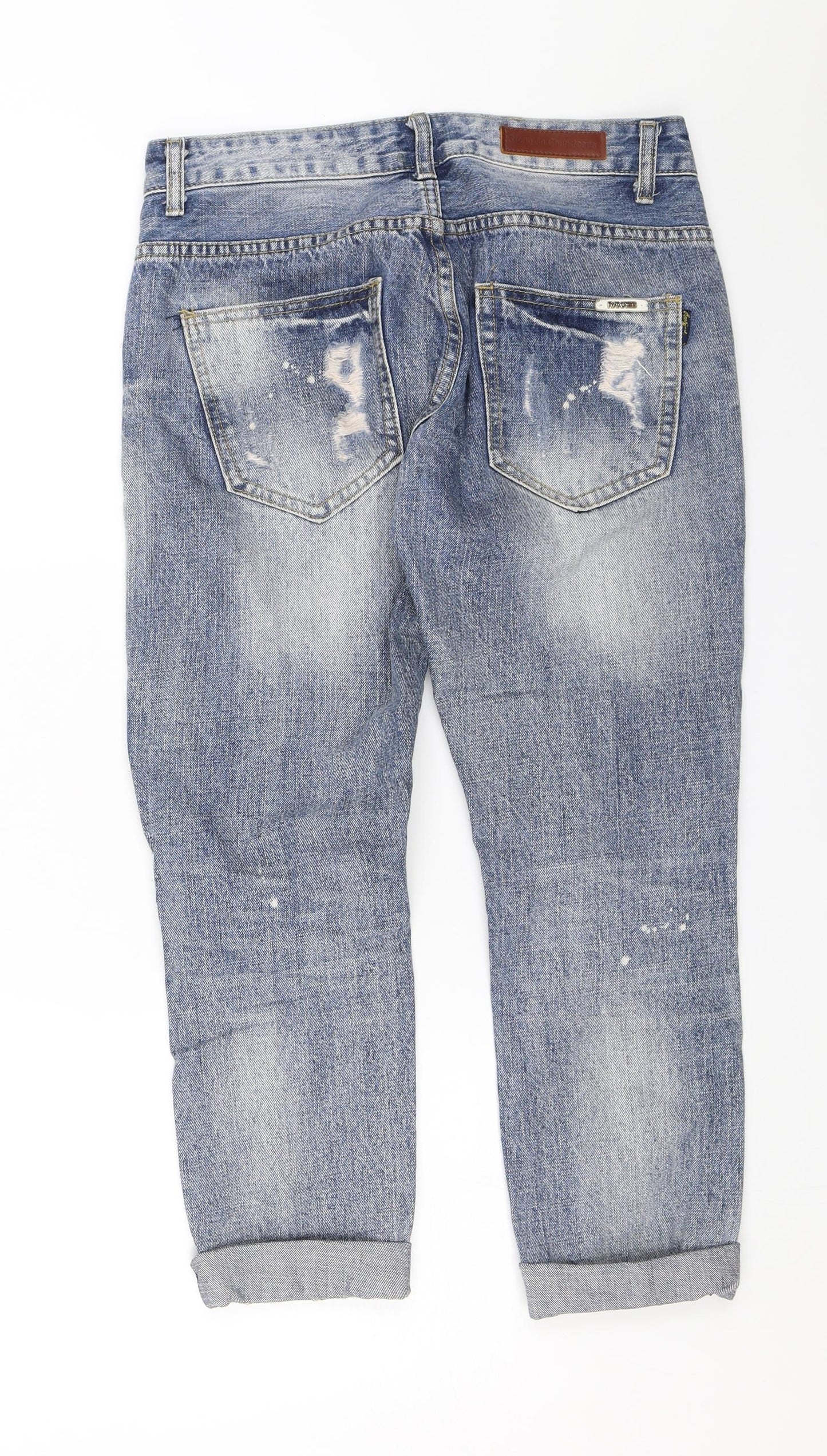 Hong Jin Chun Mens Blue  Denim Cropped Jeans Size 27 in L22 in