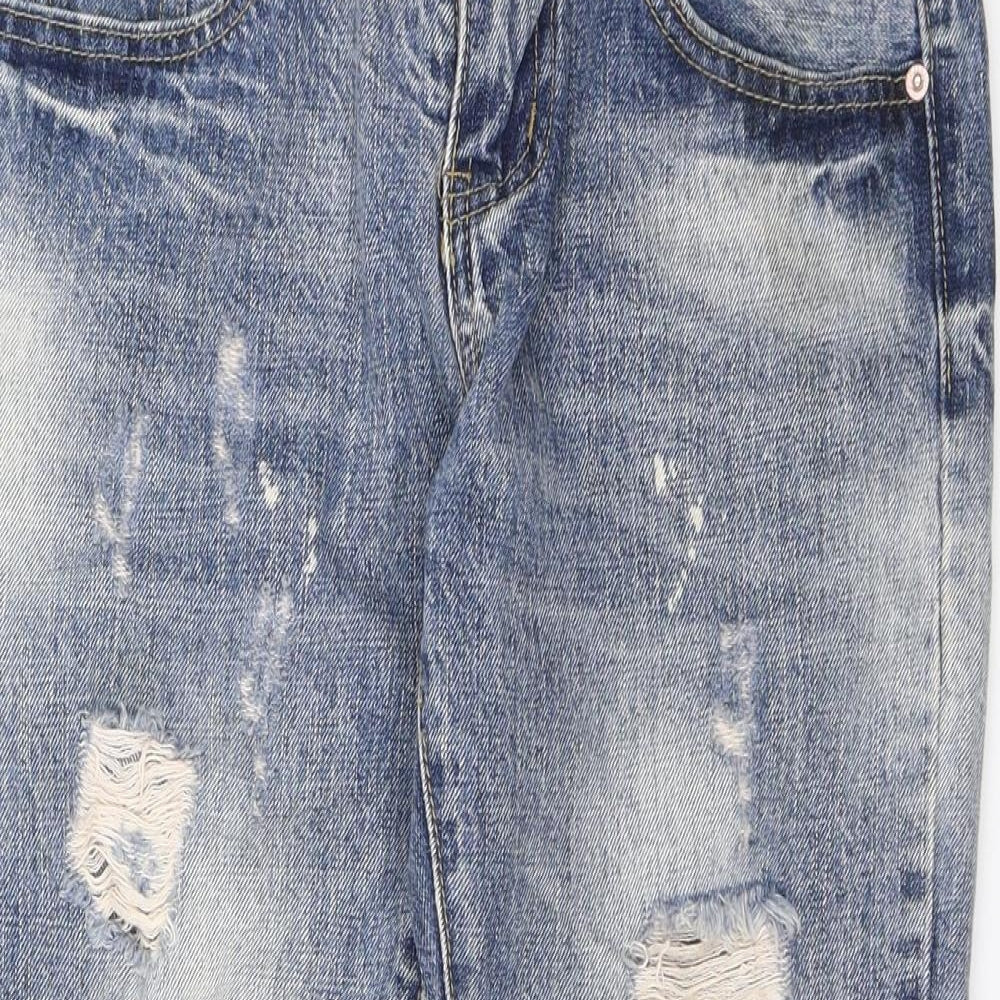 Hong Jin Chun Mens Blue  Denim Cropped Jeans Size 27 in L22 in