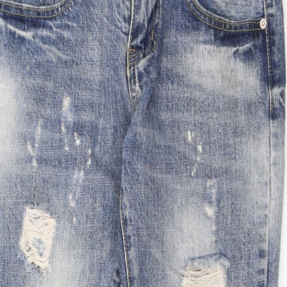 Hong Jin Chun Mens Blue  Denim Cropped Jeans Size 27 in L22 in