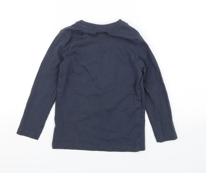 Nutmeg Boys Blue   Basic T-Shirt Size 5-6 Years  - Who Needs Santa When You Have Nana
