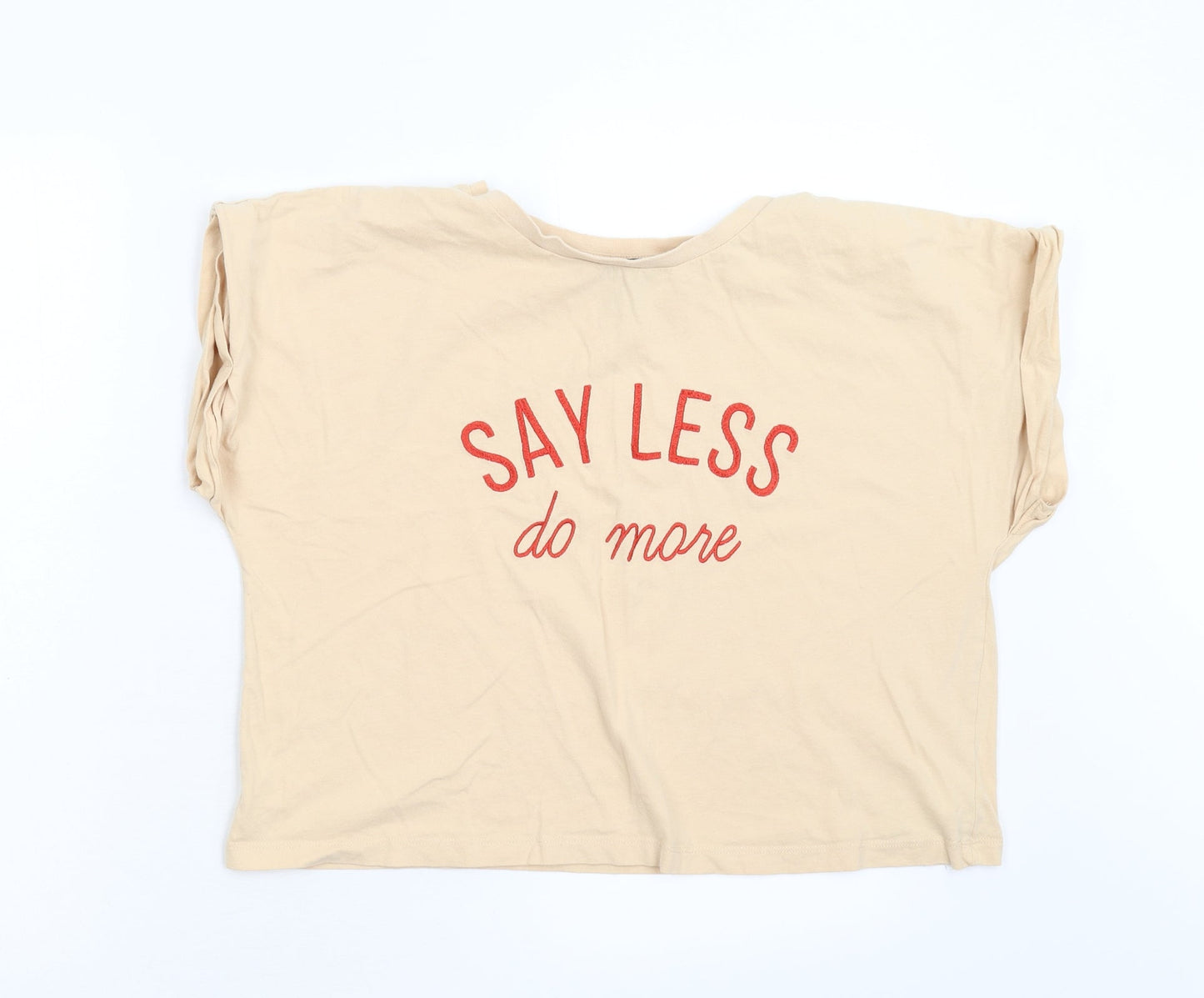 Primark Womens Orange   Cropped T-Shirt Size M