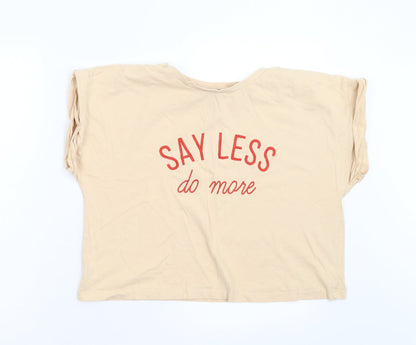 Primark Womens Orange   Cropped T-Shirt Size M