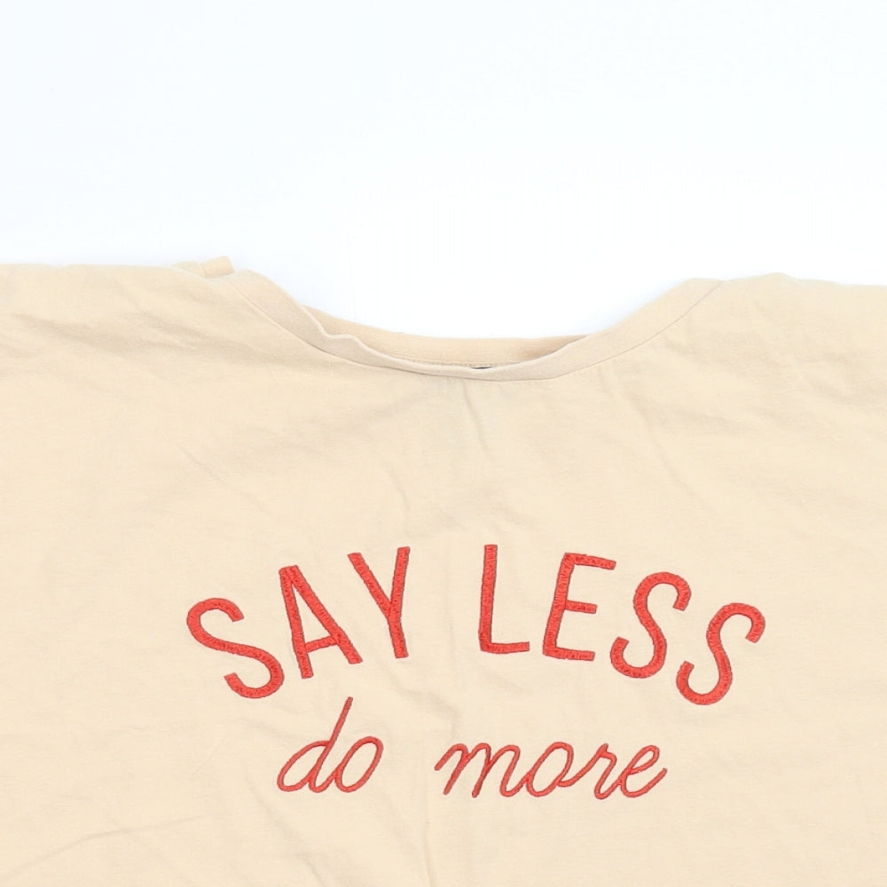 Primark Womens Orange   Cropped T-Shirt Size M