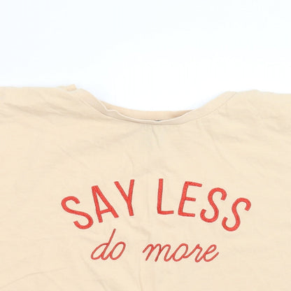 Primark Womens Orange   Cropped T-Shirt Size M