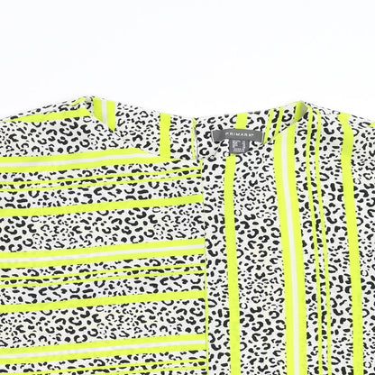 Primark Womens Multicoloured Animal Print  Basic Blouse Size 14