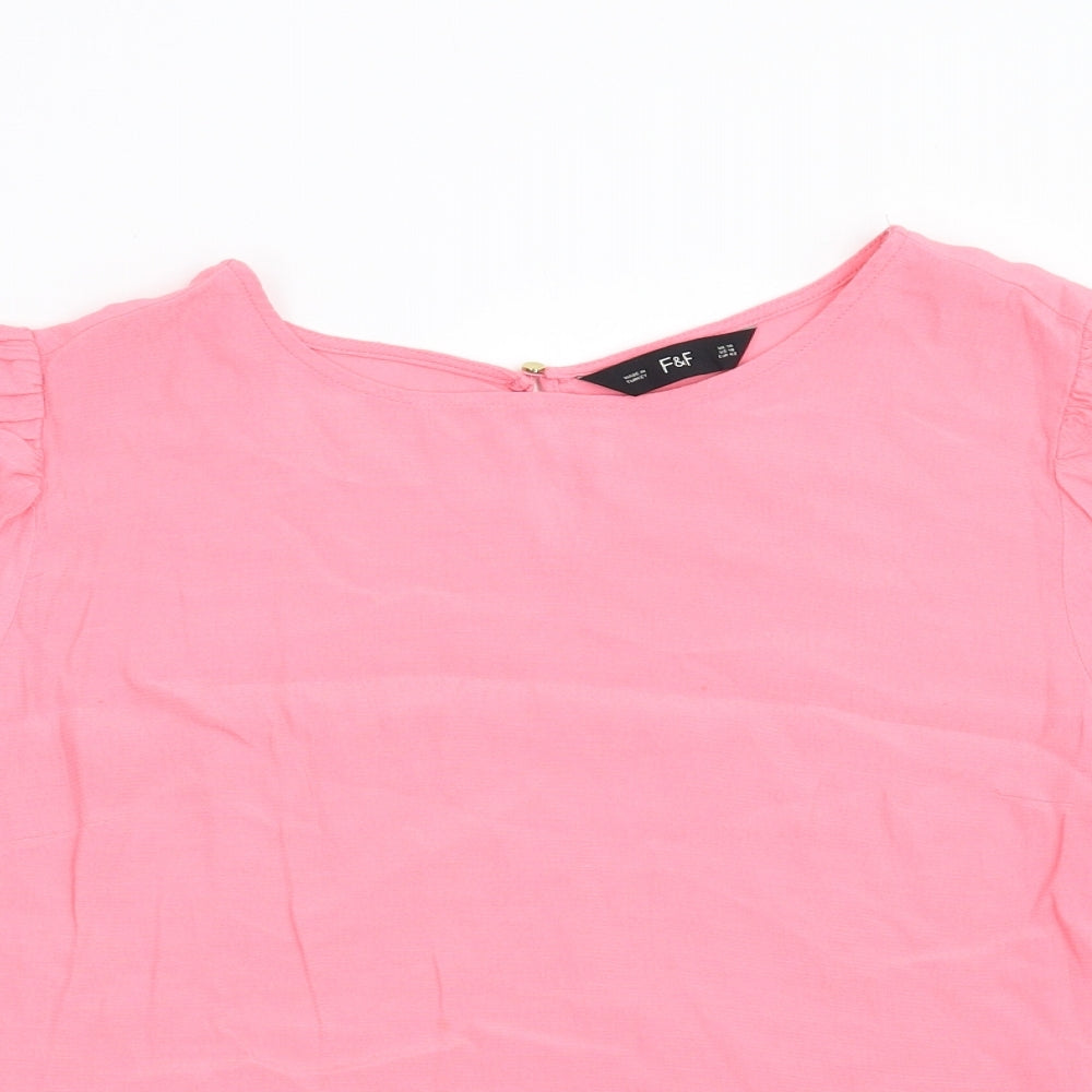 F&F Womens Pink   Basic Blouse Size 14