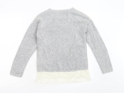 YD Girls Grey  Knit Pullover Jumper Size 12-13 Years