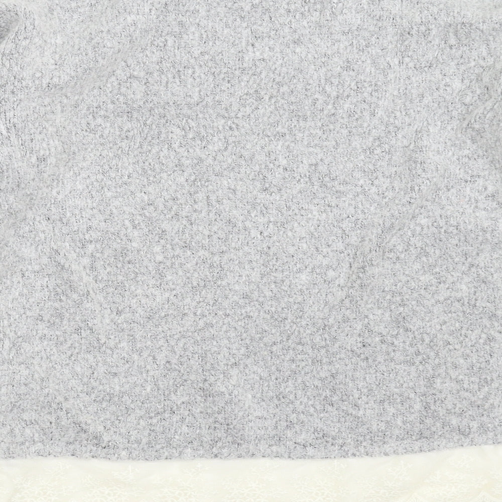 YD Girls Grey  Knit Pullover Jumper Size 12-13 Years