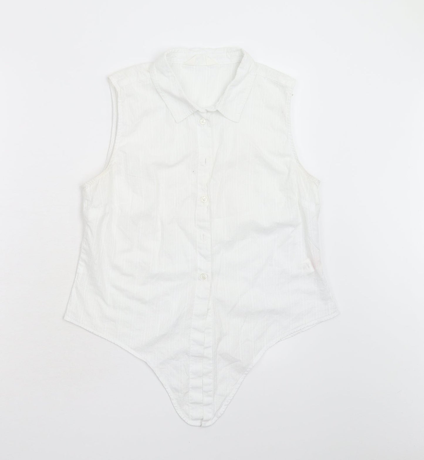 Primark Womens White   Basic Button-Up Size 14