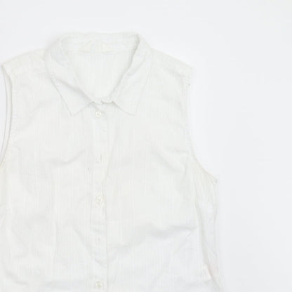 Primark Womens White   Basic Button-Up Size 14