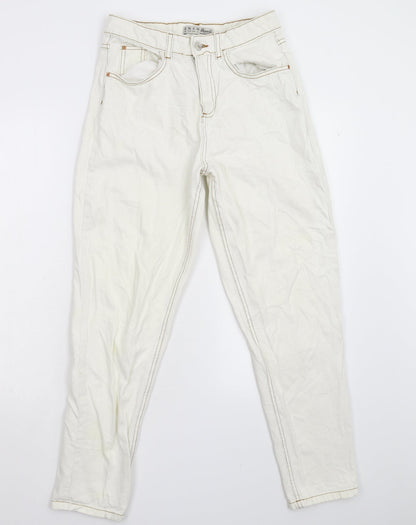 Primark Womens White  Denim Straight Jeans Size 8 L28 in