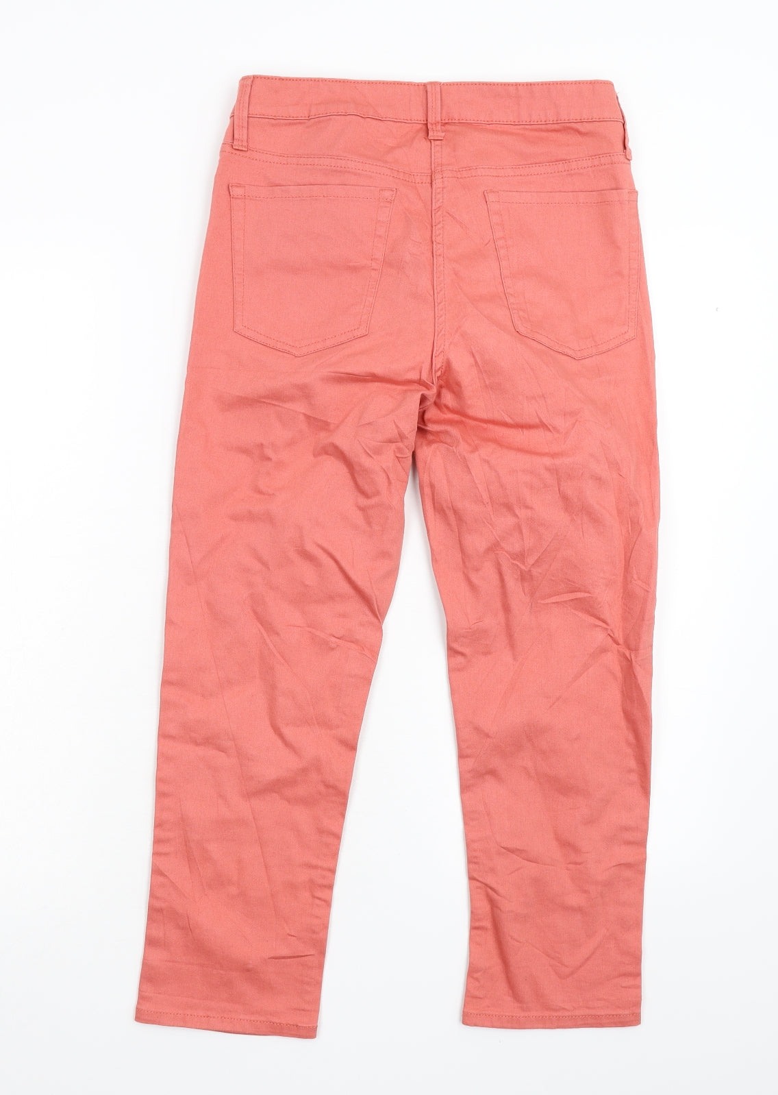 Womens UK Size 10 Debenhams Regular Fit Cropped Pink Trousers
