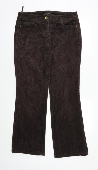 Womens UK Size 10 Principles Regular Fit  Brown Trousers