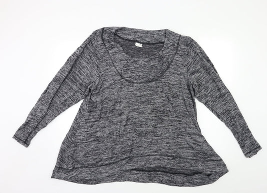 Womens UK Size L Preworn Grey Pullover Jumper