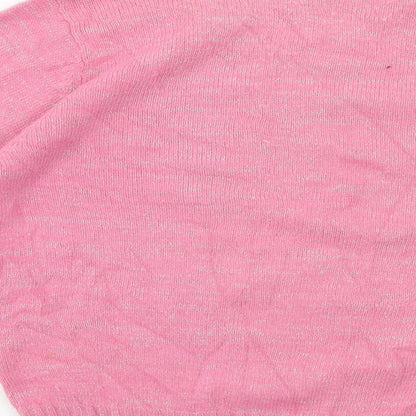 Womens UK Size M Poppy Pink Pullover Jumper