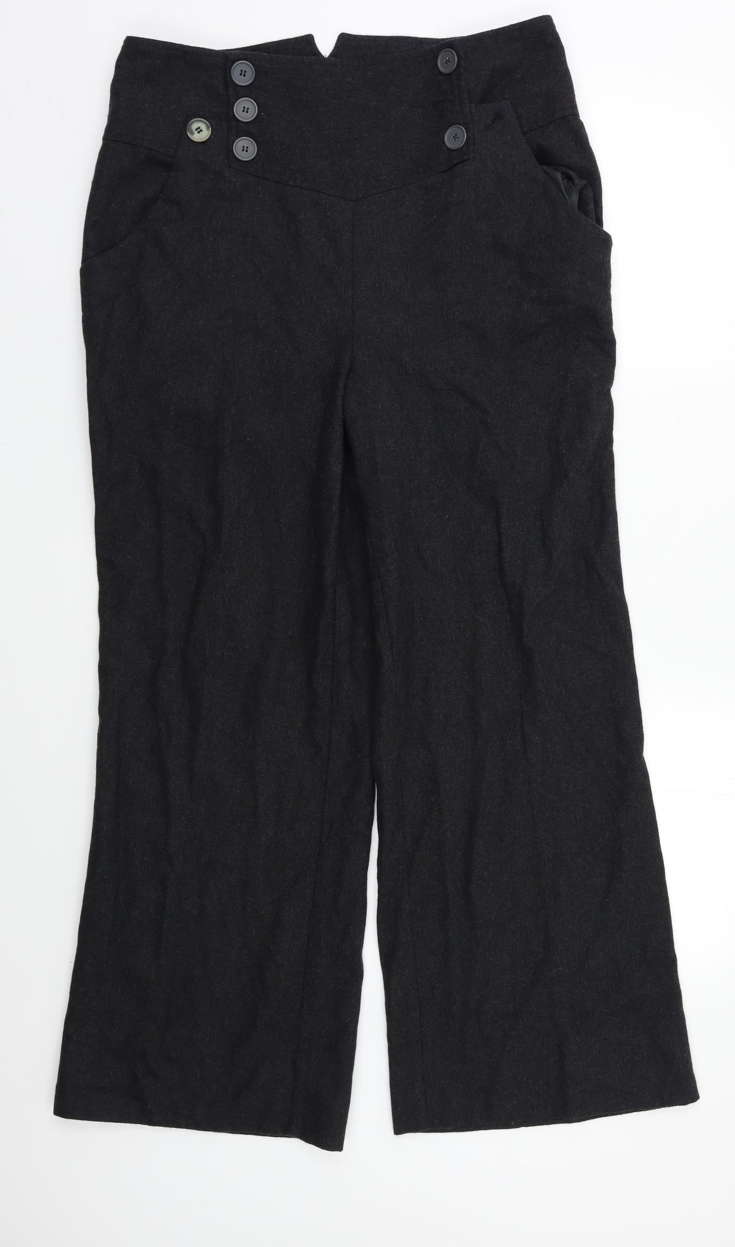 Womens UK Size M Preworn Regular Fit  Grey Trousers