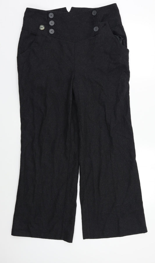 Womens UK Size M Preworn Regular Fit  Grey Trousers