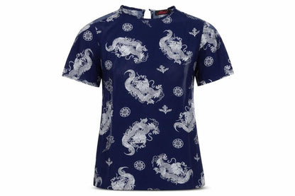 Womens UK Size S Motel Blue Basic Blouse
