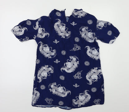Womens UK Size S Motel Blue Basic Blouse