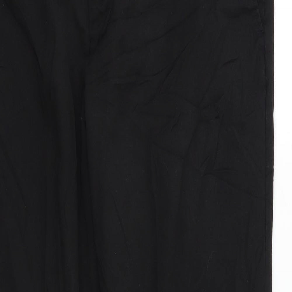 Womens UK Size 32 F&F Regular Fit Dress Pants Black Trousers