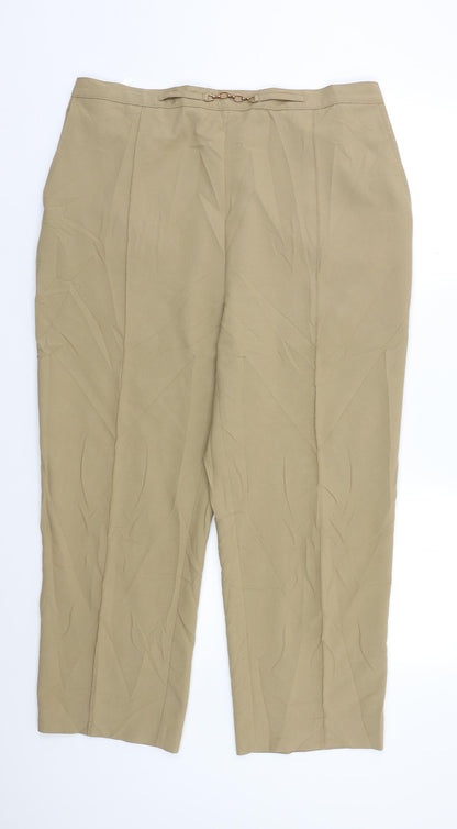 Womens UK Size 20 EWM Regular Fit  Beige Trousers