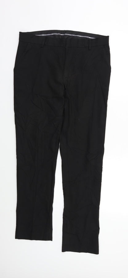 M&S Womens Black   Dress Pants Trousers Size 10 L30 in