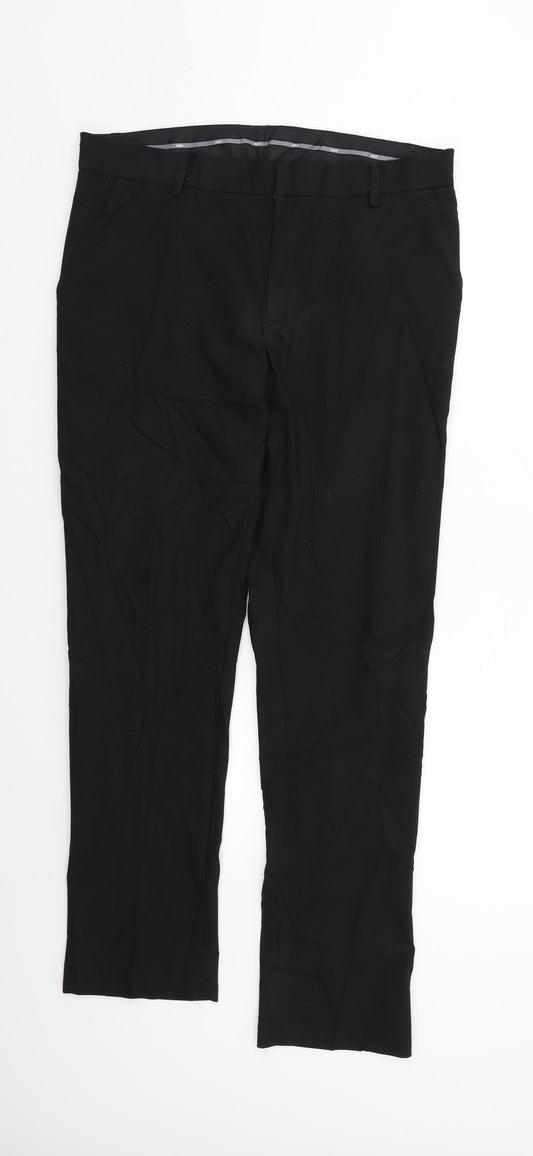 M&S Womens Black   Dress Pants Trousers Size 10 L30 in