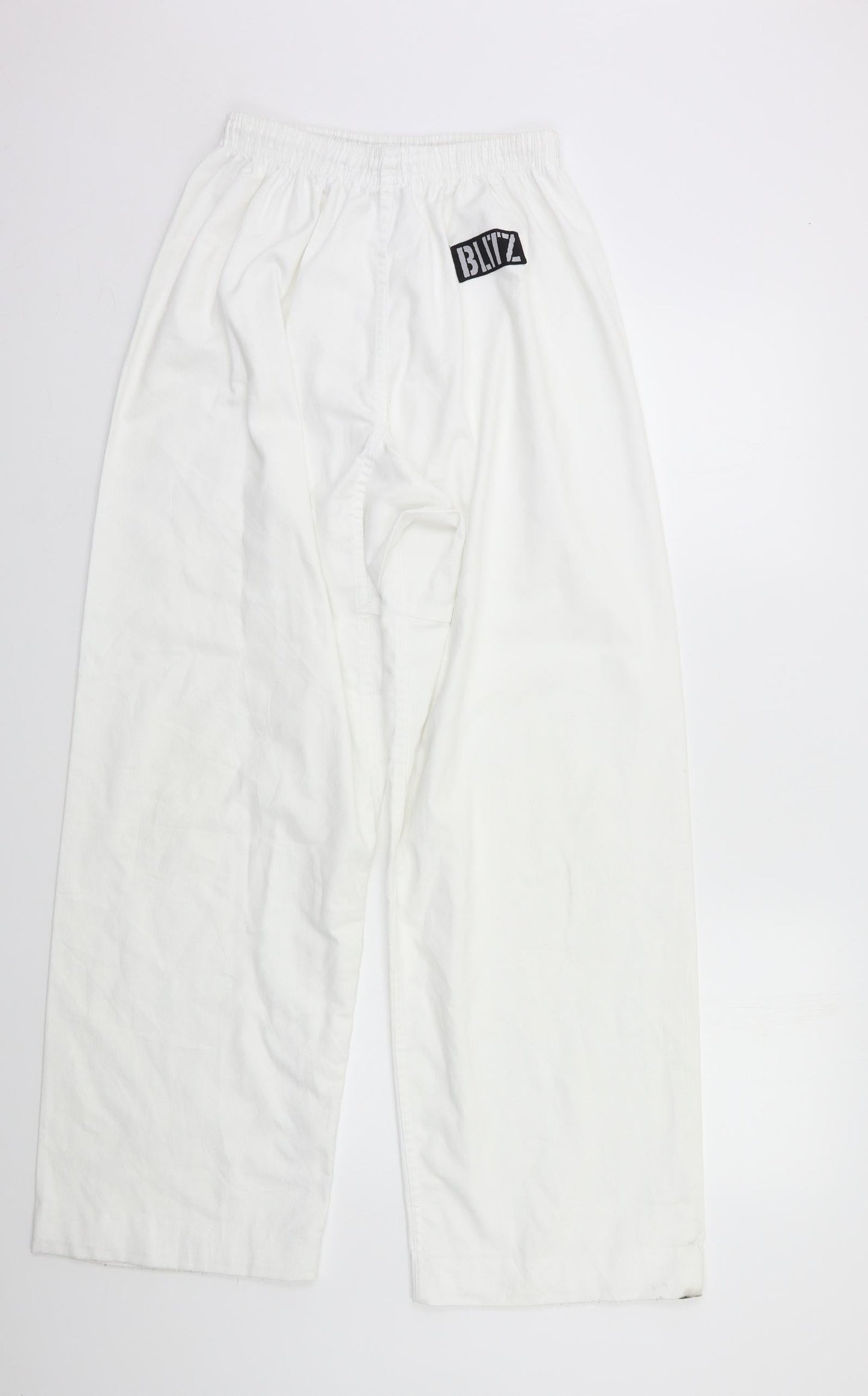 Womens UK Size M Preworn Regular Fit Sweatpants White Trousers