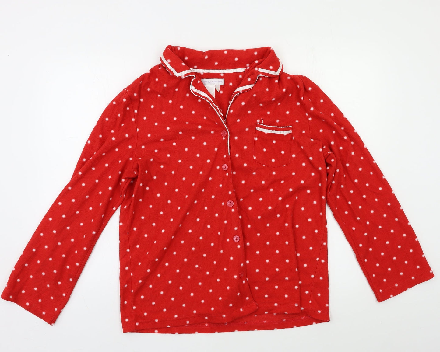 Carole Hochman Womens Red Polka Dot  Top Pyjama Top Size M