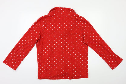 Carole Hochman Womens Red Polka Dot  Top Pyjama Top Size M