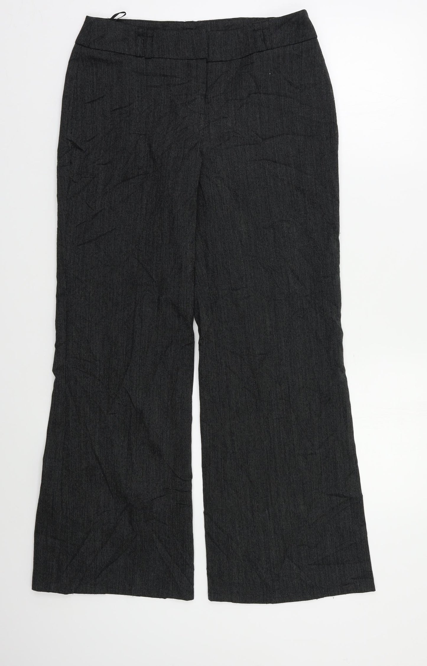Womens UK Size 10 Wallis Regular Fit Dress Pants Grey Trousers