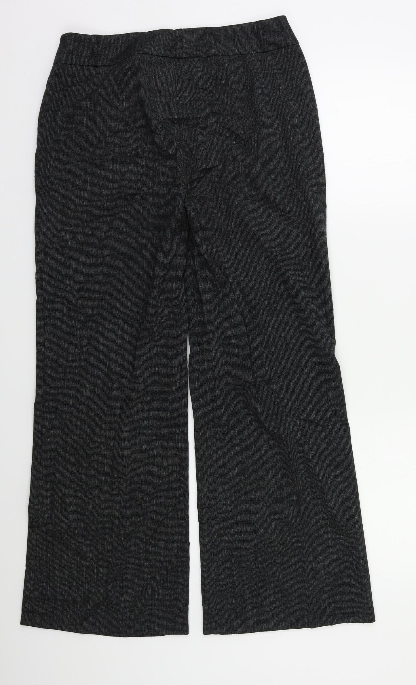 Womens UK Size 10 Wallis Regular Fit Dress Pants Grey Trousers