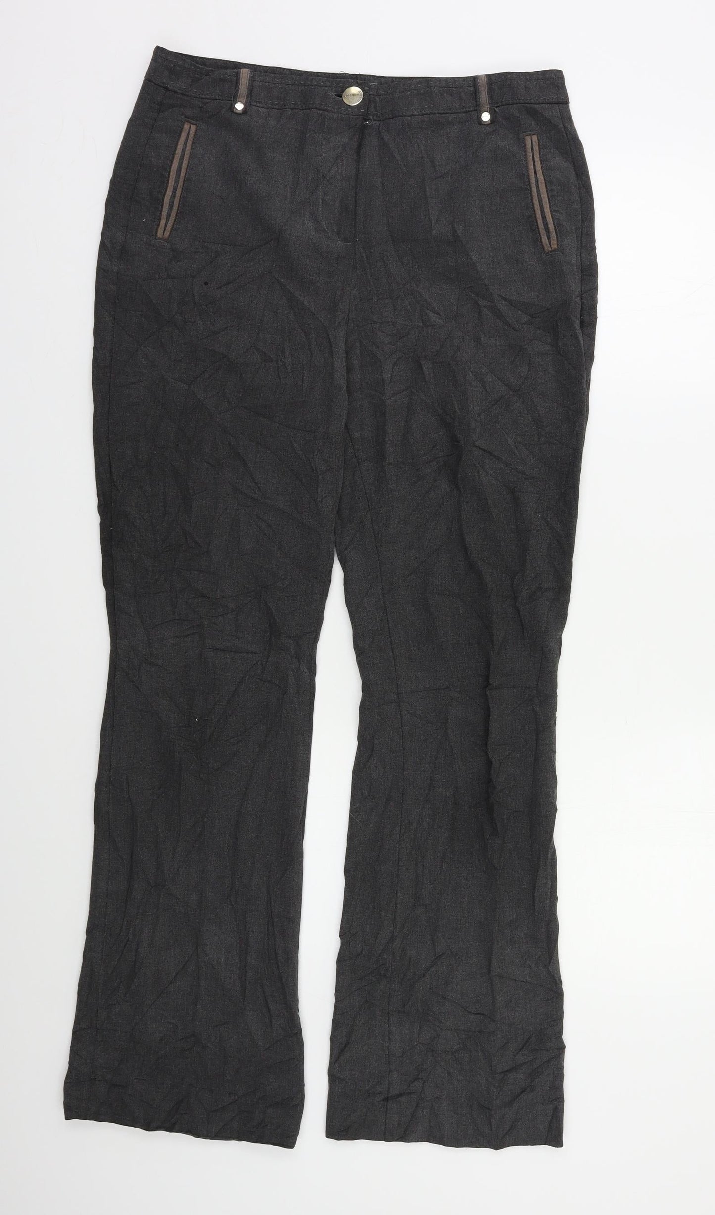 Womens UK Size 12 Per Una Regular Fit  Grey Trousers