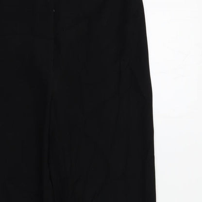 Womens UK Size 10 Per Una Regular Fit Dress Pants Black Trousers