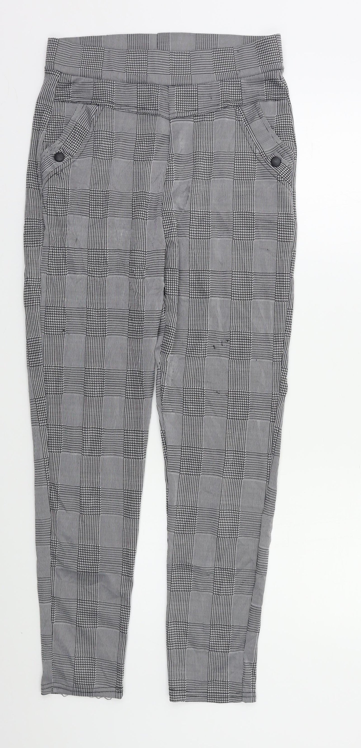Womens UK Size S Preworn Regular Fit  Grey Trousers