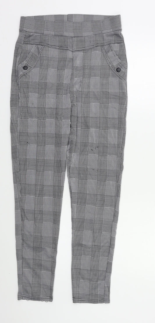 Womens UK Size S Preworn Regular Fit  Grey Trousers