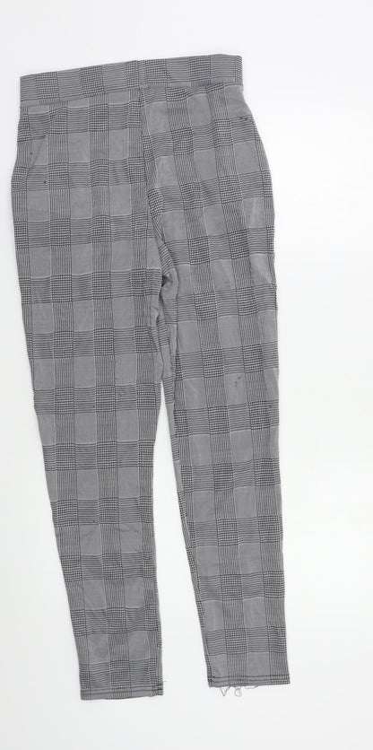 Womens UK Size S Preworn Regular Fit  Grey Trousers