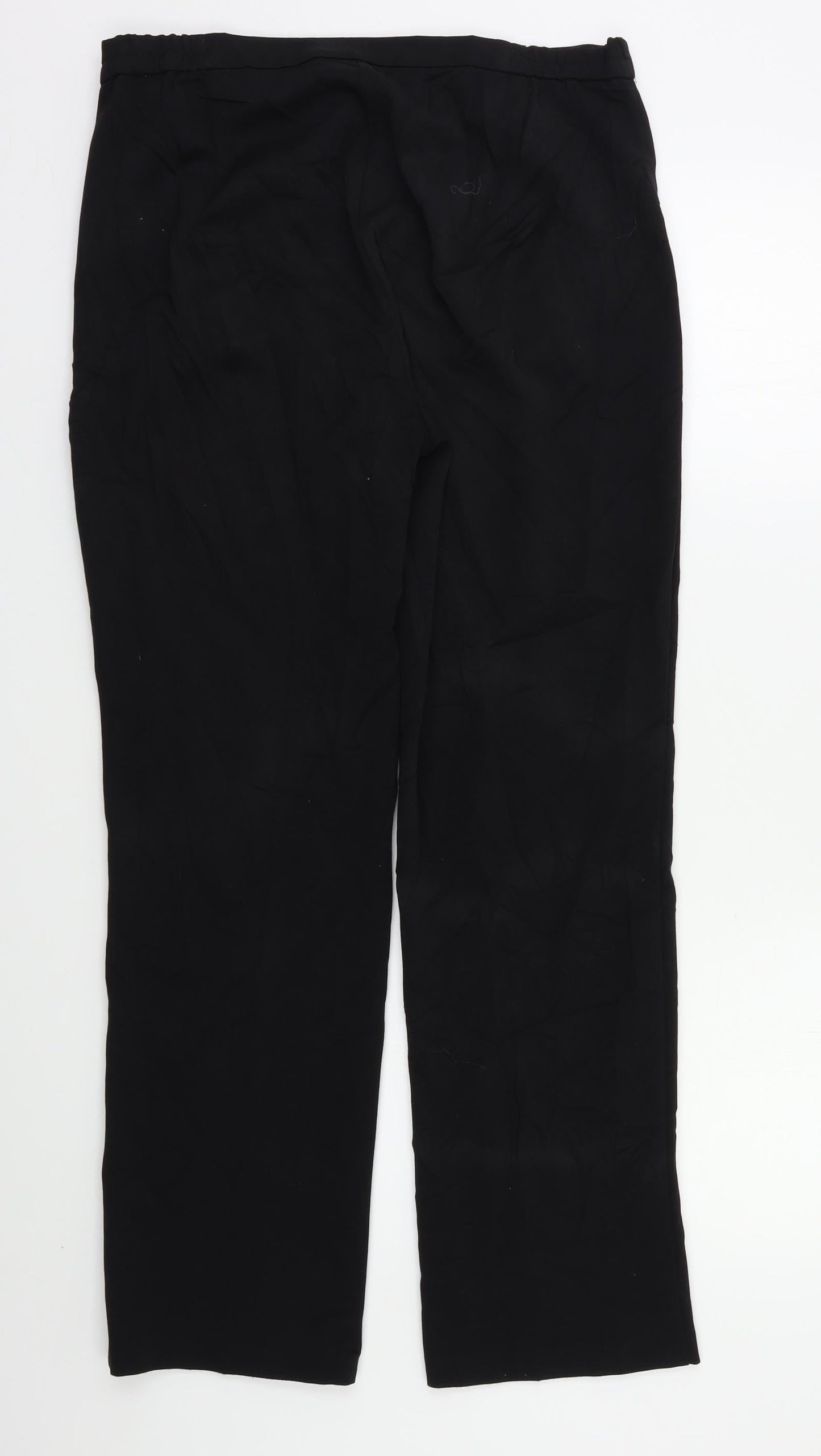 Womens UK Size 12 M&S Regular Fit  Black Trousers