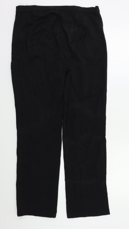 Womens UK Size 12 M&S Regular Fit  Black Trousers