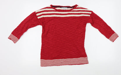 Womens UK Size 10 M&S Red Pullover Jumper