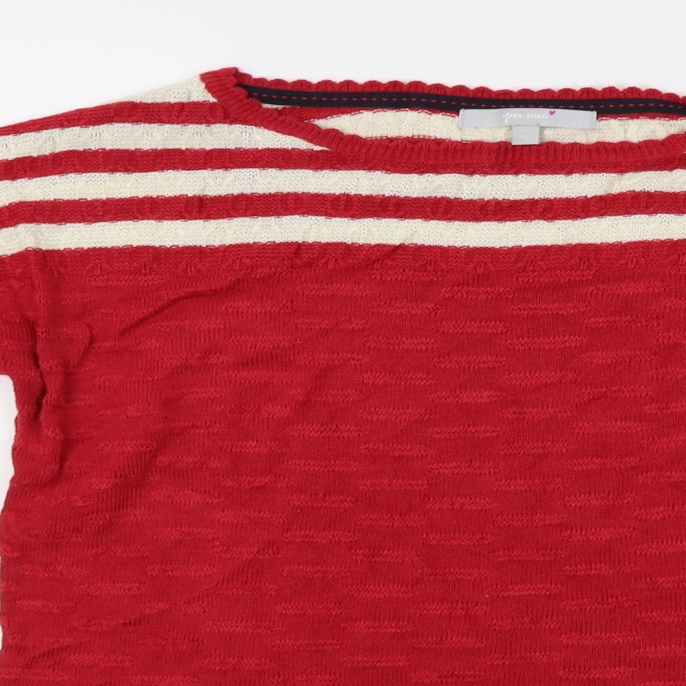 Womens UK Size 10 M&S Red Pullover Jumper