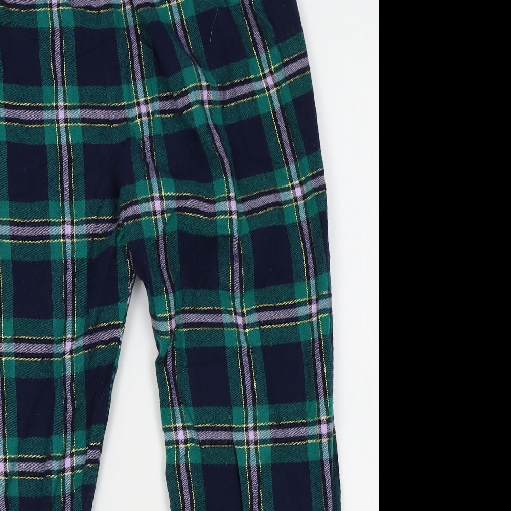 M&S Girls Green Plaid   Lounge Pants Size 10-11 Years  - hogwarts