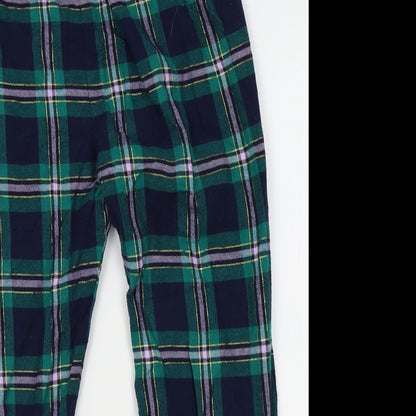 M&S Girls Green Plaid   Lounge Pants Size 10-11 Years  - hogwarts