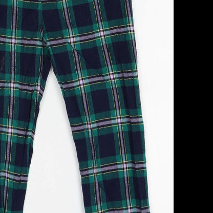 M&S Girls Green Plaid   Lounge Pants Size 10-11 Years  - hogwarts