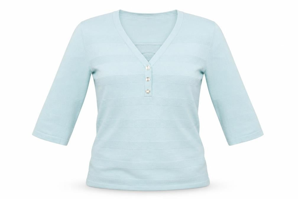 Womens UK Size S Preworn Blue Basic T-Shirt