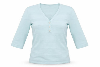 Womens UK Size S Preworn Blue Basic T-Shirt